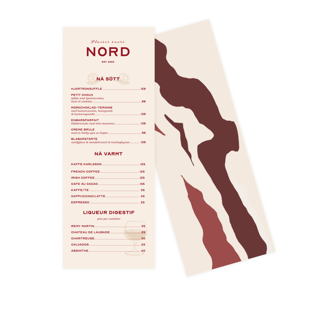 Brasserie du Nord Desert Menu Mockup