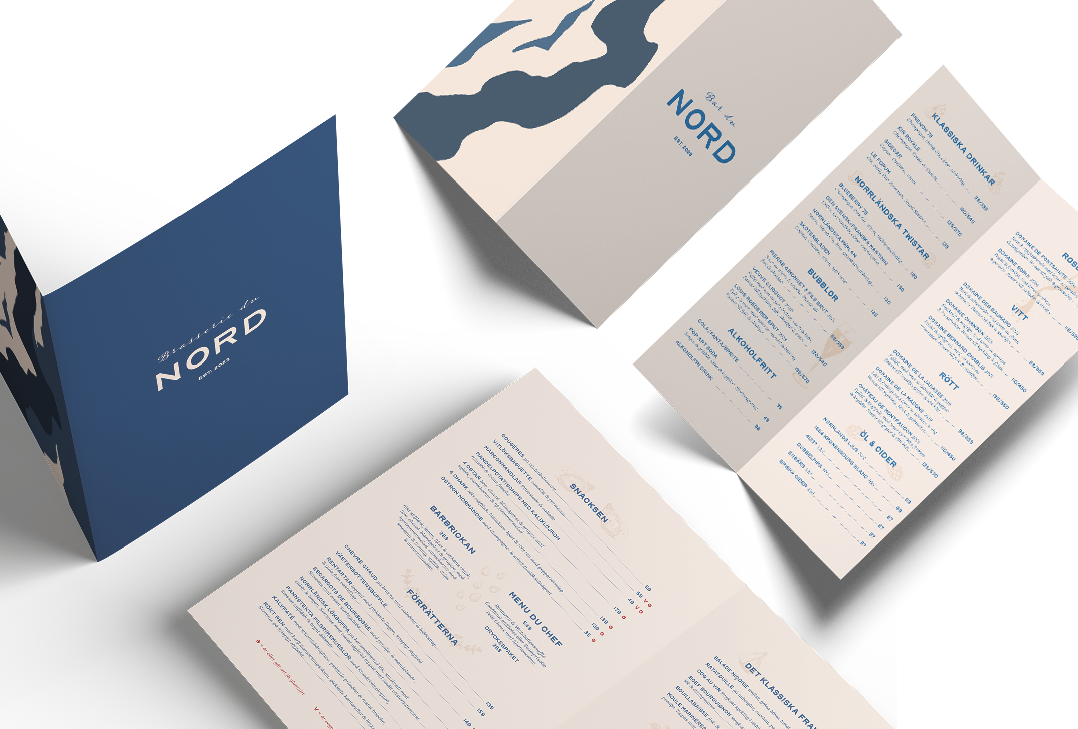 Brasserie du Nord Menu Mockup