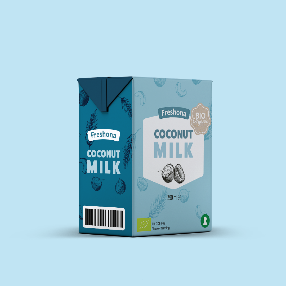 New Coconut Milk Packaging Mockup