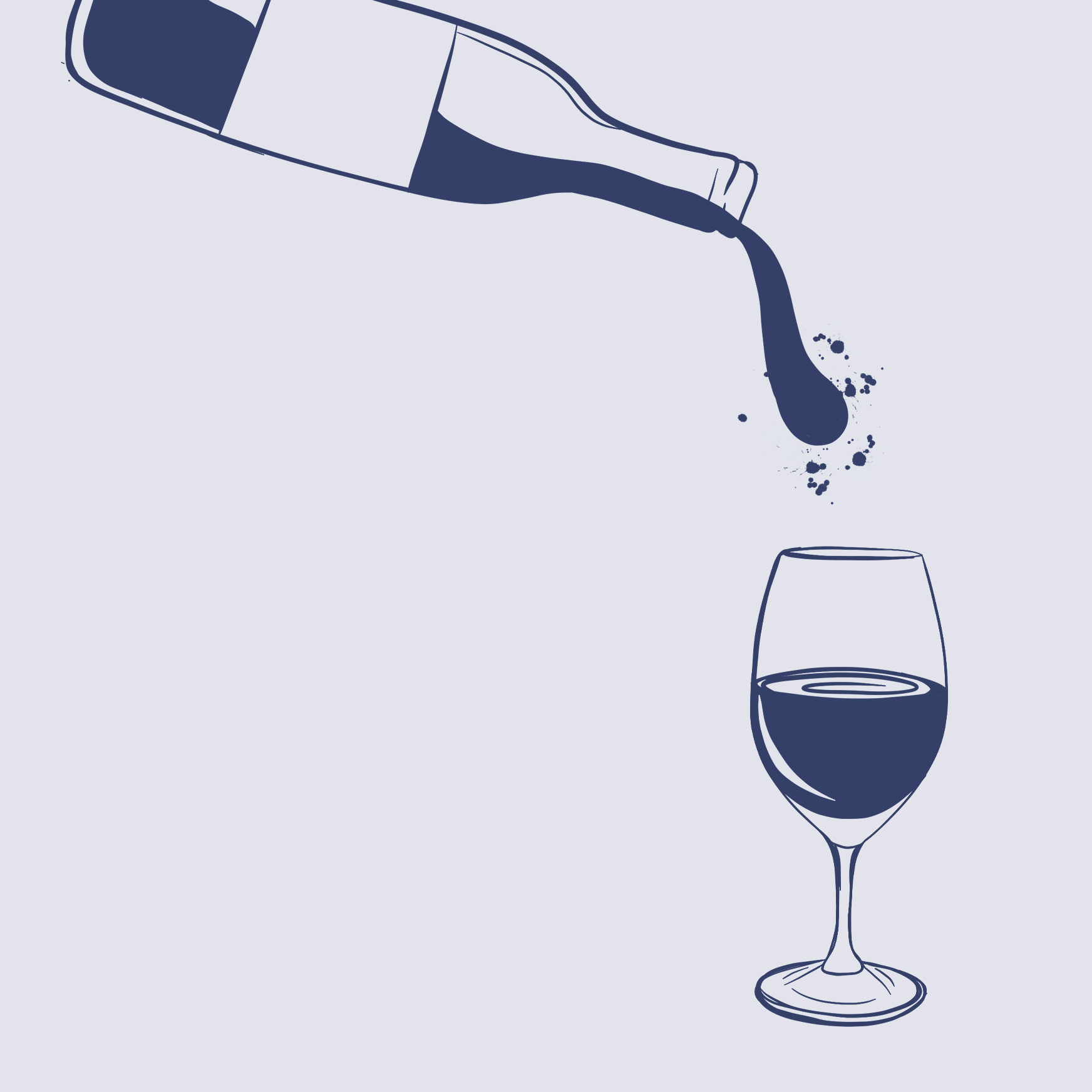 illustration of wine being poured