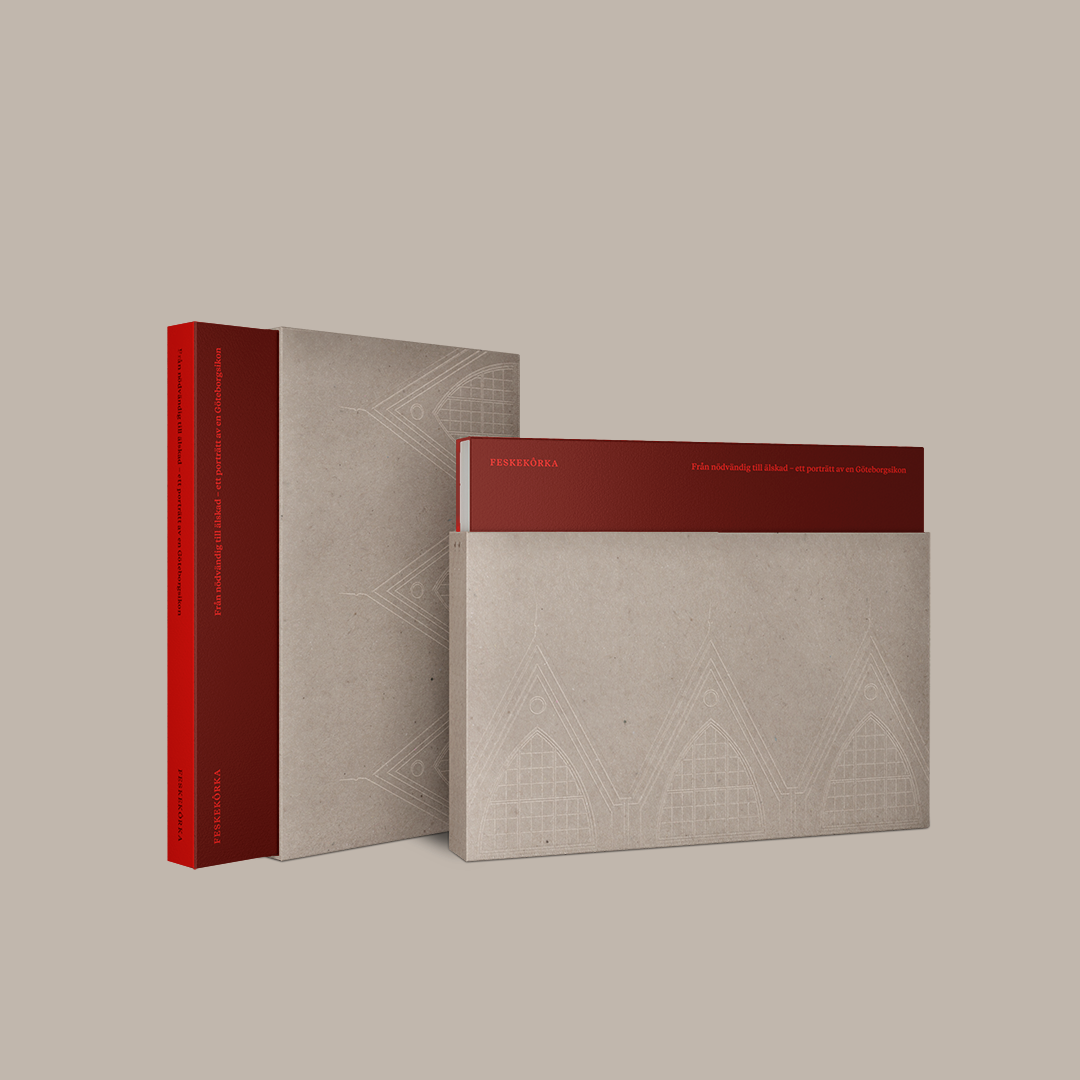 3D render of Feskekorkas history book in sleeve