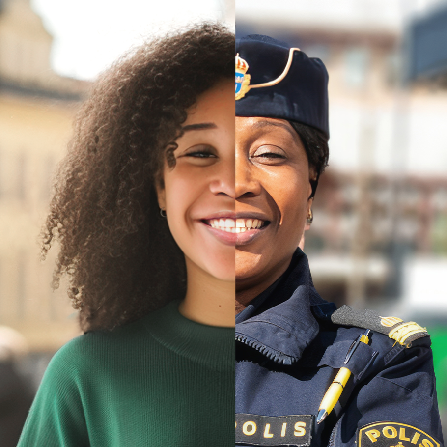 police woman mixed