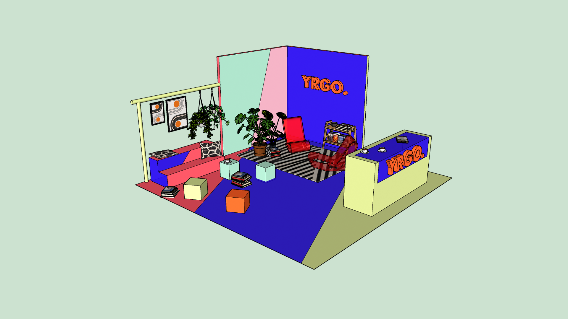 3D render of the winning exhibition booth