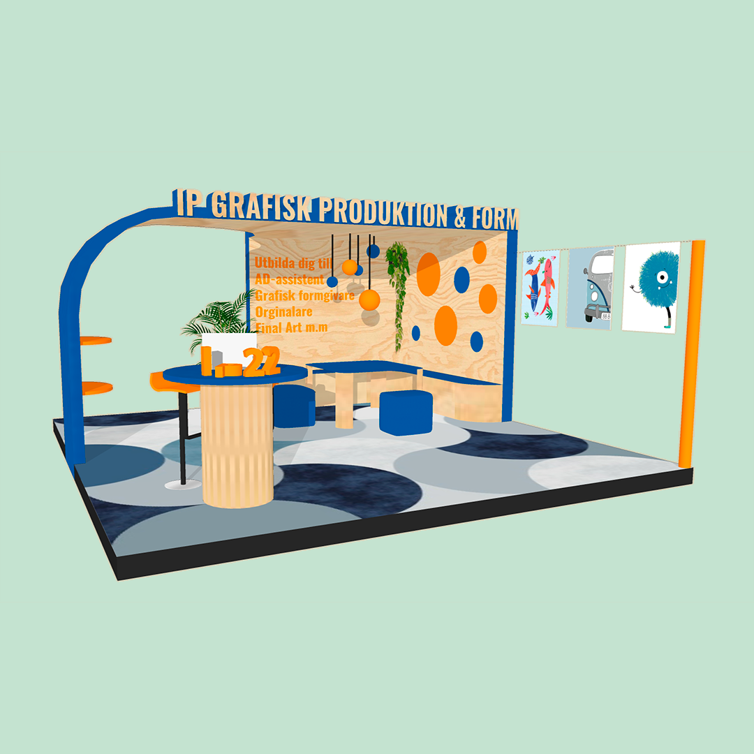 3D render of my exhibition booth